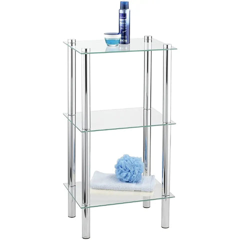 Wenko - Household/Bath Shelf Yago 3 Levels, Chrome - Stylish Storage Solution for Your Home 🛁✨