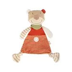 Schnuffeltuch Bär braun gestreift Vanilla 24cm
