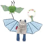 Anhänger Fledermaus blau Kinderbunt 23cm