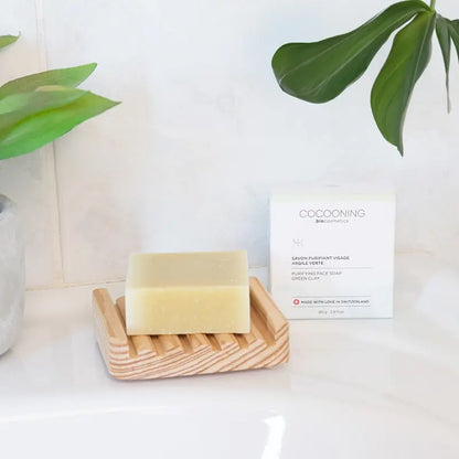 Cocooning Biocosmetics - Jabón Facial de Arcilla Verde - Desintoxica y Rejuvenece 🌿✨