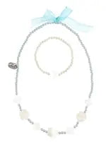 Ketten- und Armbandset Constance blau