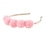 Haarreif Rosa Pompon pink