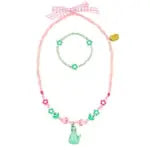 Ketten- und Armbandset Myranne pink