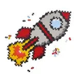 500 Kreativ Bausteine Puzzle Rakete