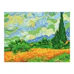 Diamond Painting Weizenfeld mit Zypressen (Van Gogh)