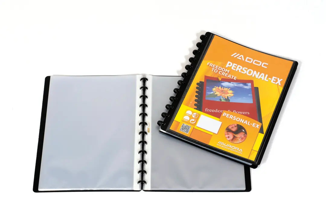 ADOC Sichtbuch Personal A4 5232.705 schwarz mit Fenster 30 Taschen