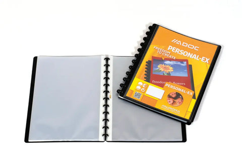 ADOC Sichtbuch Personal A4 5232.705 schwarz mit Fenster 30 Taschen