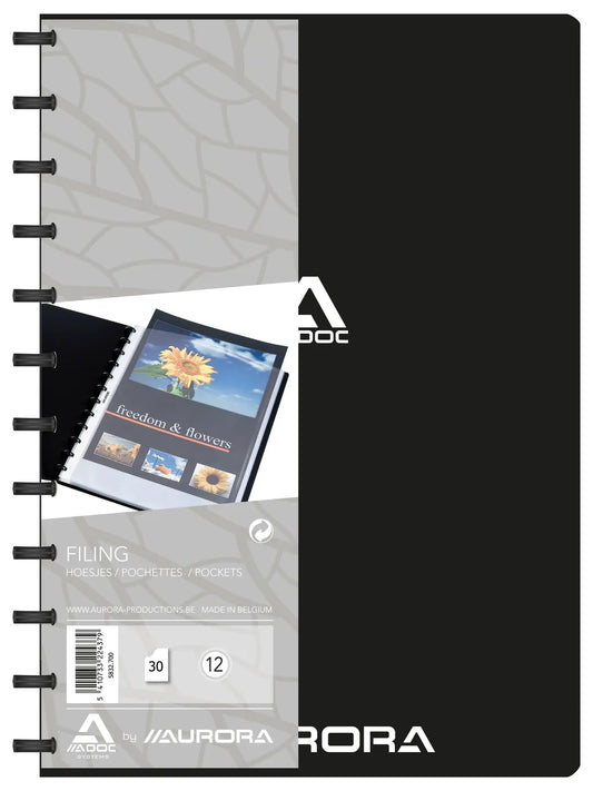 ADOC Sichtbuch Standard A4 5832.700 schwarz 30 Taschen