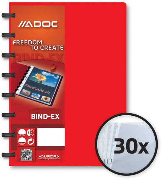 ADOC Sichtbuch Standard A5 5835.600 rot 30 Taschen