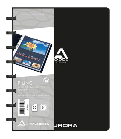 ADOC Sichtbuch Standard A5 5835.700 schwarz 30 Taschen
