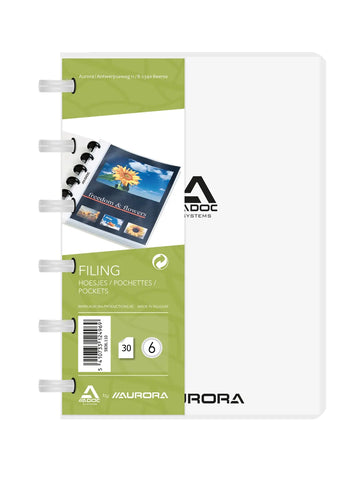ADOC Sichtbuch Standard A6 5836.110 transparent 30 Taschen