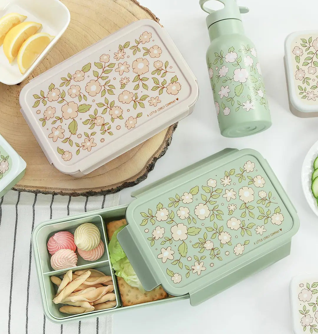ALLC Lunch Box 22x7x14.5cm BBBLPI68 Blossoms-pink