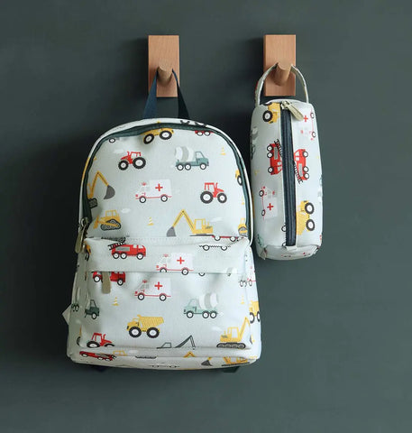 ALLC Kleiner Rucksack Fahrzeuge BPVEBU69 23.5x30x10cm