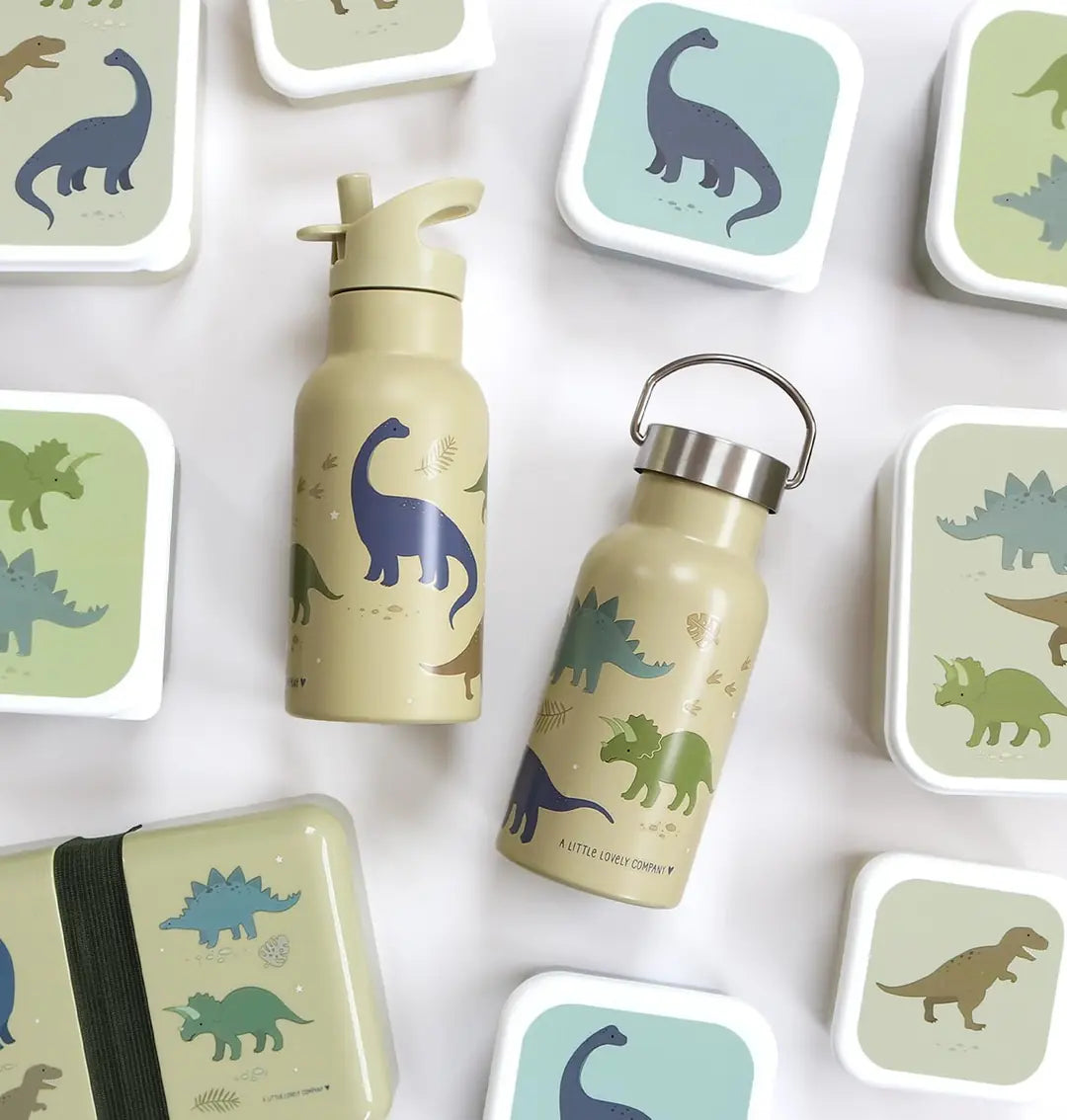 ALLC Trinkflasche Dinosaurs DBSSDI40 beige