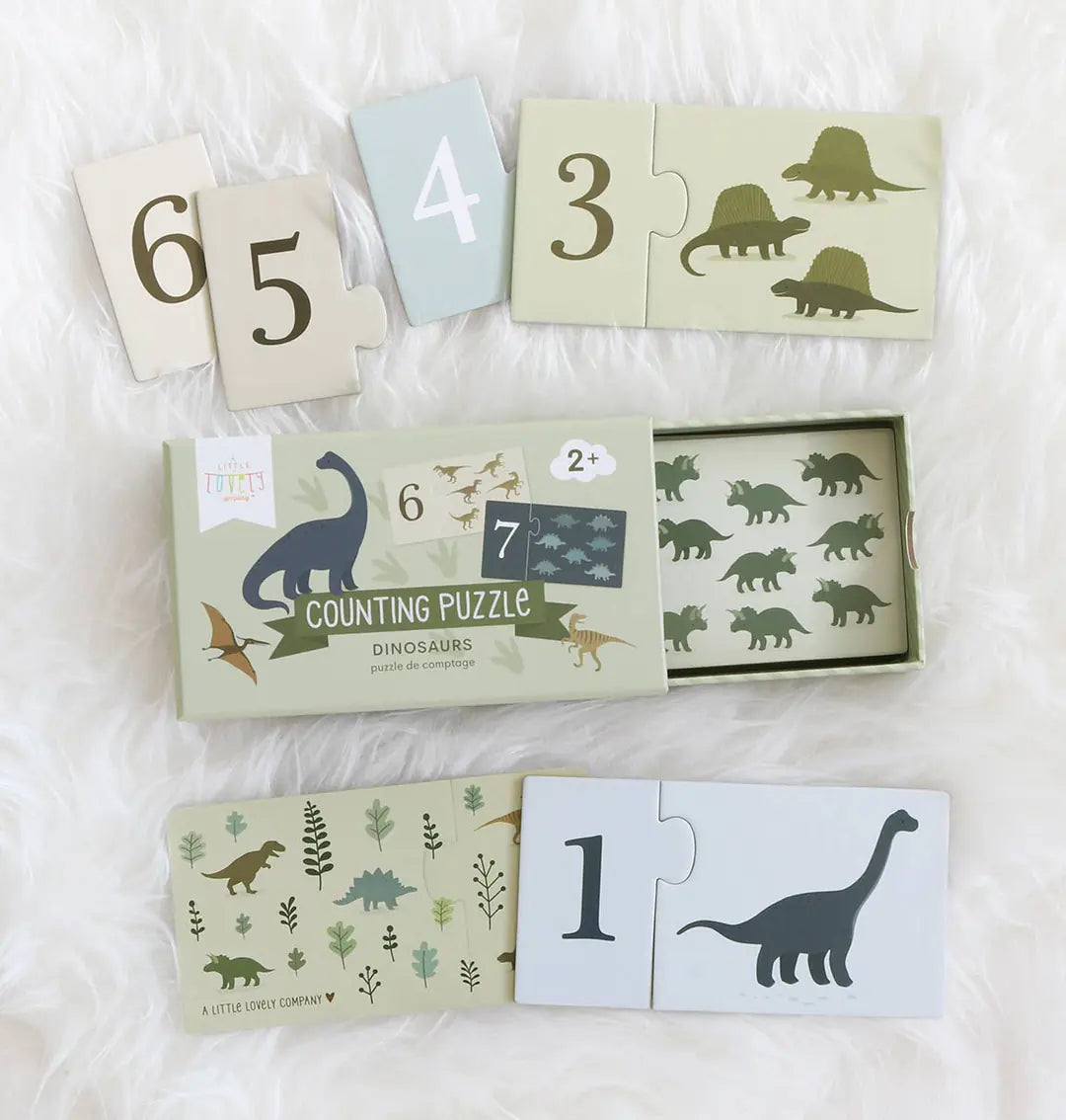 ALLC Zahlenpuzzle PGCPDI02 Dinosaur 10-teilig
