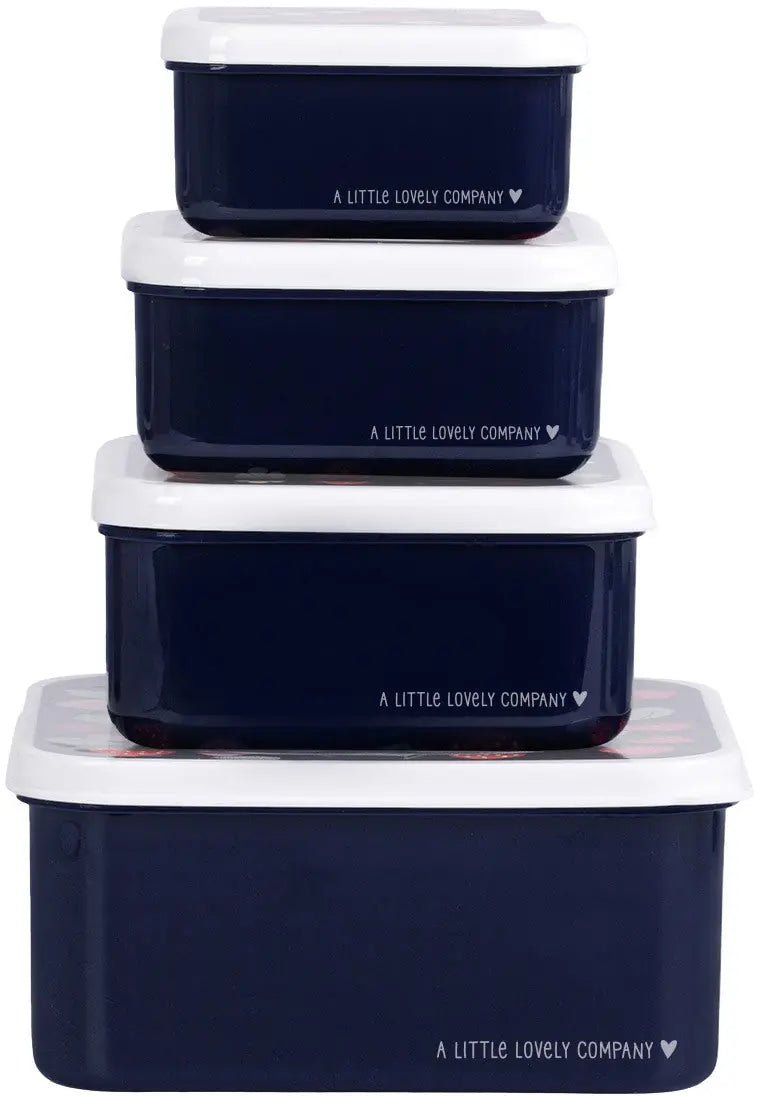 ALLC Lunch&Snackbox Set 14.5x22cm SBSEST60 Erdbeere 4 Stück