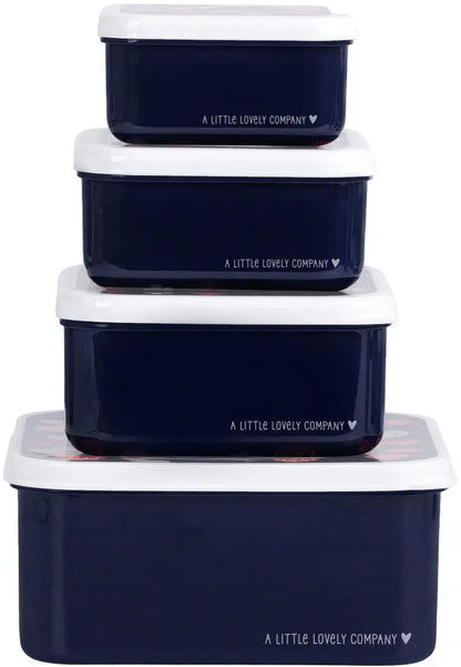 ALLC Lunch&Snackbox Set 14.5x22cm SBSEST60 Erdbeere 4 Stück