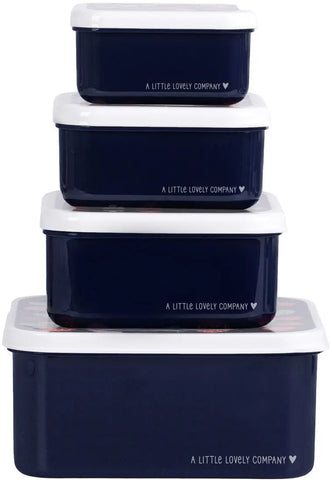 ALLC Lunch&Snackbox Set 14.5x22cm SBSEST60 Erdbeere 4 Stück