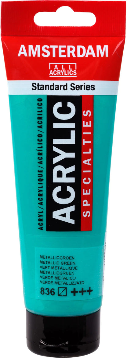 AMSTERDAM Acrylfarbe 120ml 17098362 metallic grün 836