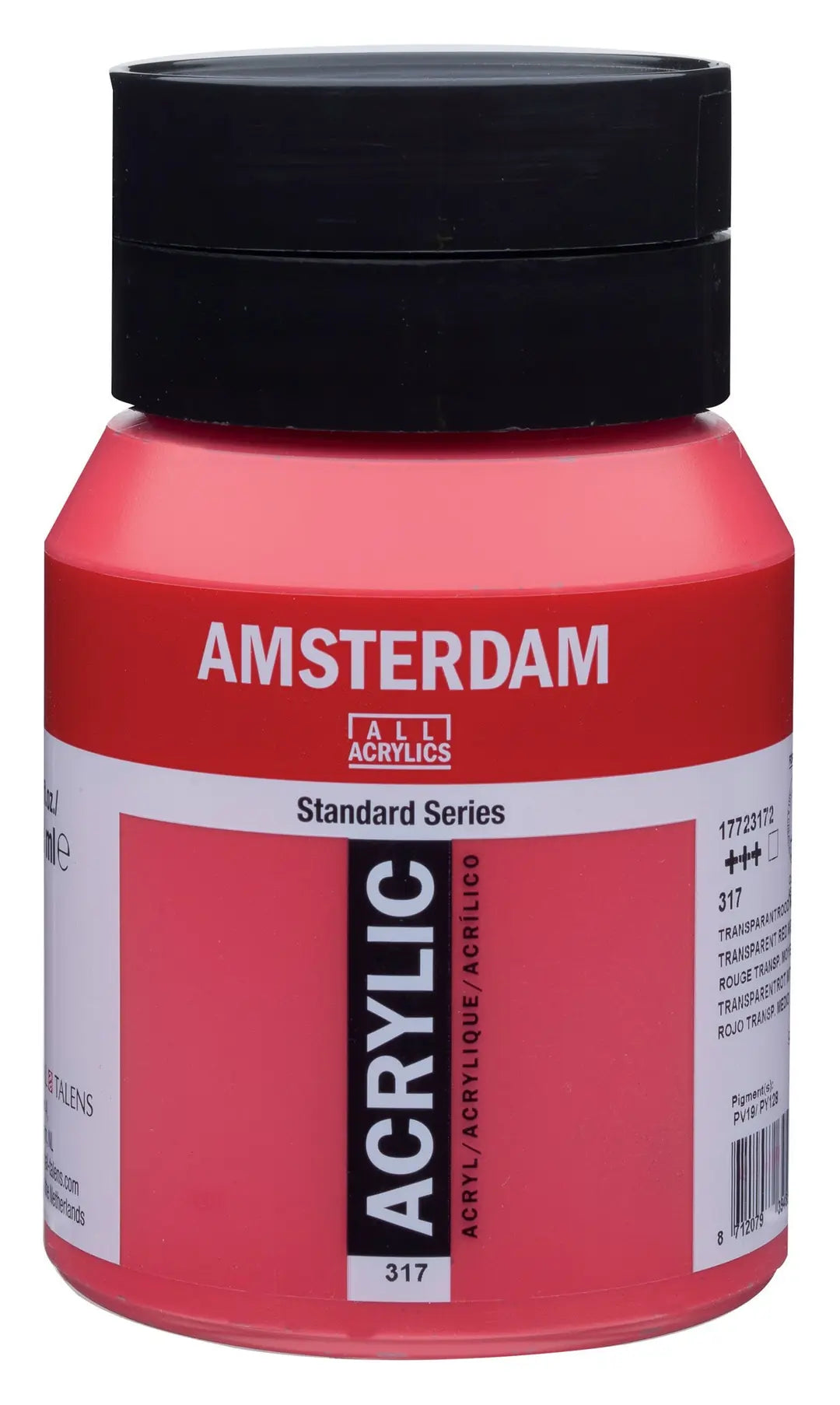 AMSTERDAM Acrylfarbe 500ml 17723172 transp. rot mittel 317