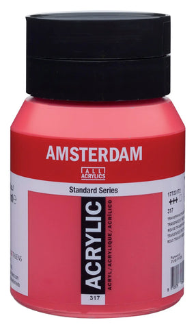 AMSTERDAM Acrylfarbe 500ml 17723172 transp. rot mittel 317