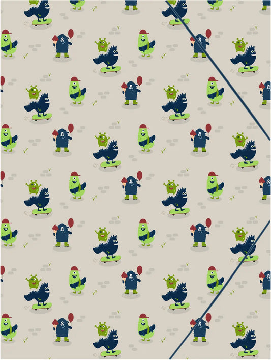 ANCOR Gummibandmappe A4 116410 B'LOG PLAY ME, Monsters