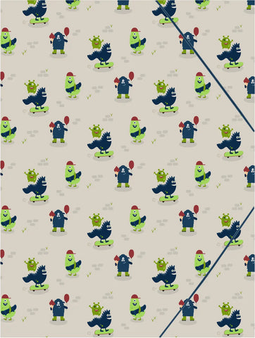 ANCOR Gummibandmappe A4 116410 B'LOG PLAY ME, Monsters