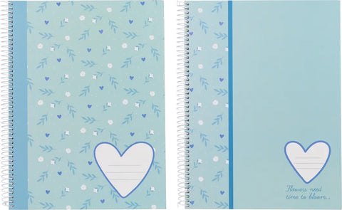 ANCOR Spiralbuch Hardcover A4 117820 B'LOG SWEET BLUE,kariert 80B.
