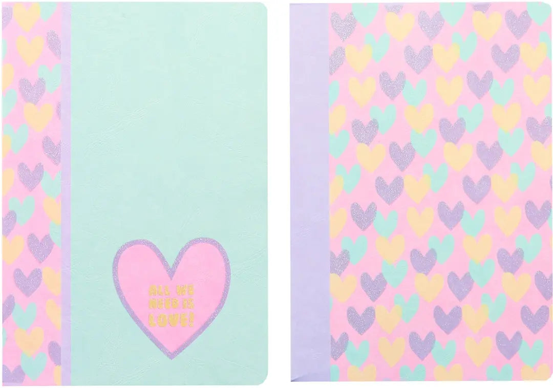 ANCOR Notizheft A4 124156 B'Log Hearts, liniert 48BL