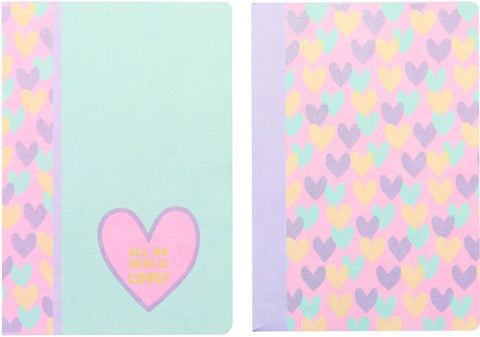 ANCOR Notizheft A4 124163 B'Log Hearts, kariert 48BL