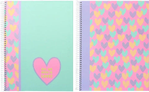 ANCOR Spiralbuch Hardcover A5 124217 B'Log Hearts, liniert 80BL
