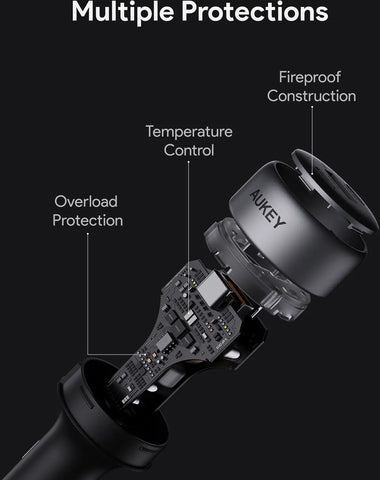 AUKEY Pathfinder PD Car Char. 66W CC-P1 3-Port,USB-A&C