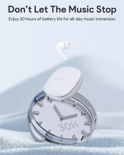 AUKEY Move Portable Earbuds EP-B2 WH TWS, Hybrid ANC White