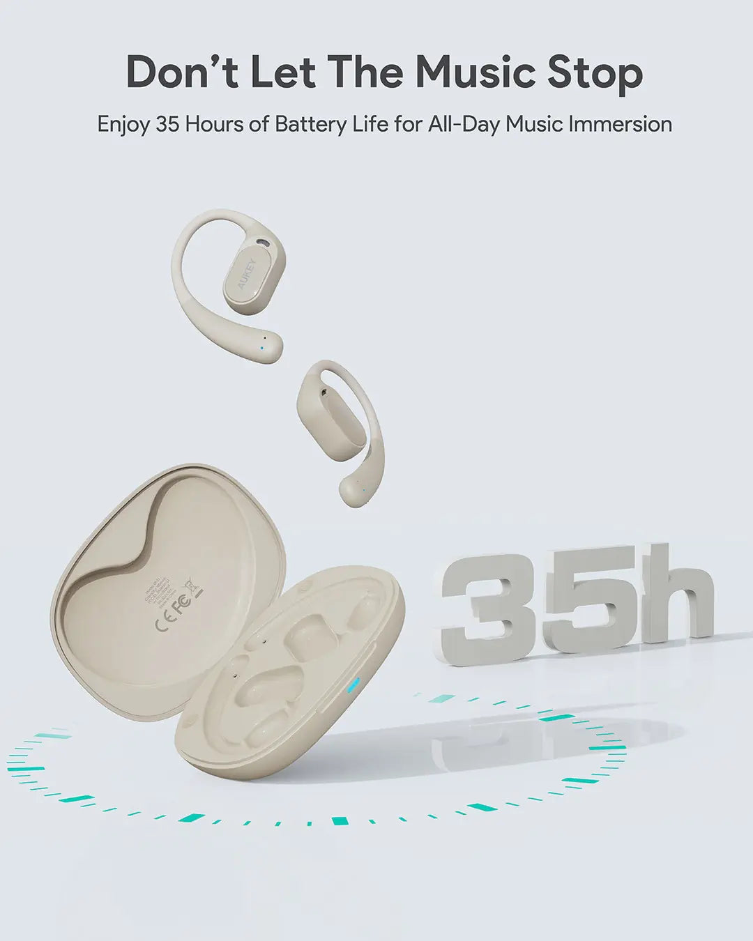 AUKEY Sports Fit Open-Ear TWS EP-S1 WH White