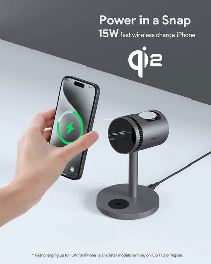 AUKEY MagFusion 3-IN-1 Pro LC-MC311A Wireless Charger 15W, Black
