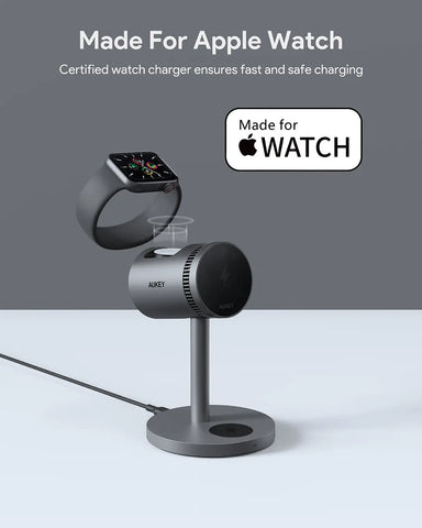 AUKEY MagFusion 3-IN-1 Pro LC-MC311A Wireless Charger 15W, Black
