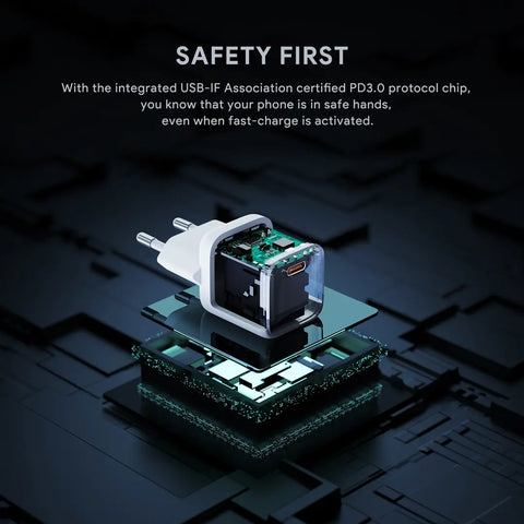 AUKEY Minima 30W GaN USB-C PA-B1L WH Wall Charger, White