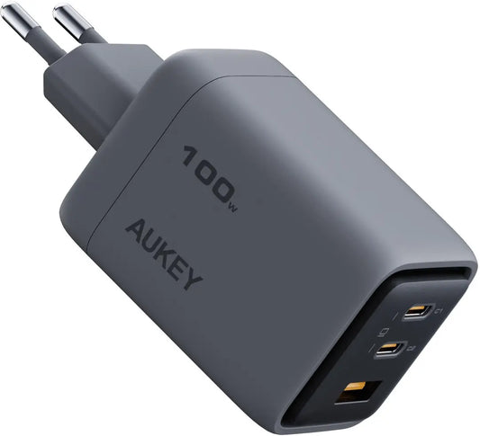 AUKEY Comet Mix 100W GaN PD PA-C5 4-Port, Wall Charger Grey