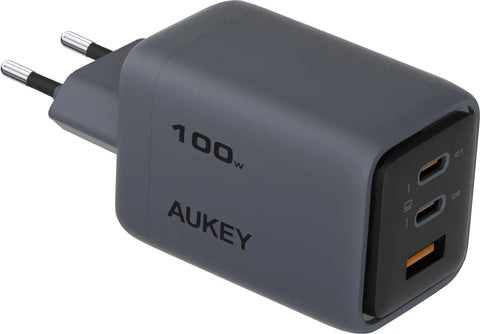 AUKEY Comet Mix 100W GaN PD PA-C5 4-Port, Wall Charger Grey