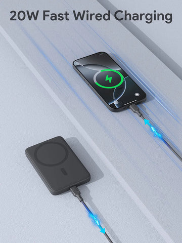 AUKEY MagFusion 5000mAh PB-MS03 GR Powerbank Wireless Grey