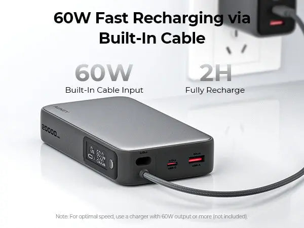 AUKEY Spark Sling 20000mAh PB PB-Y48 100W PD Bild-in-USB-C Cal.Gr