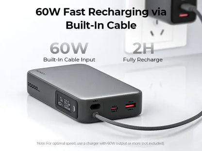 AUKEY Spark Sling 20000mAh PB PB-Y48 100W PD Bild-in-USB-C Cal.Gr