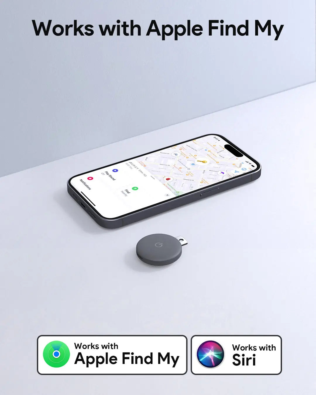 AUKEY TrackMate 1 Smart Tracker Tag TM-10 Dark FR Dark Grey