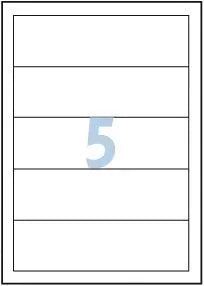 AVERY ZWECKFORM Rückenschild Ordner 50x146mm 32231Z weiss 125 Stück/25 Blatt