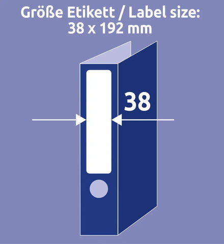 AVERY ZWECKFORM Ordner-Etiketten 192x38mm L4760-100 weiss 700 Stück/100 Blatt