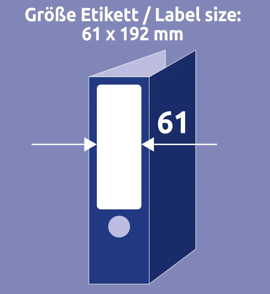 AVERY ZWECKFORM Ordner-Etiketten 61x192mm L4761-100 weiss 400 Stück/100 Blatt