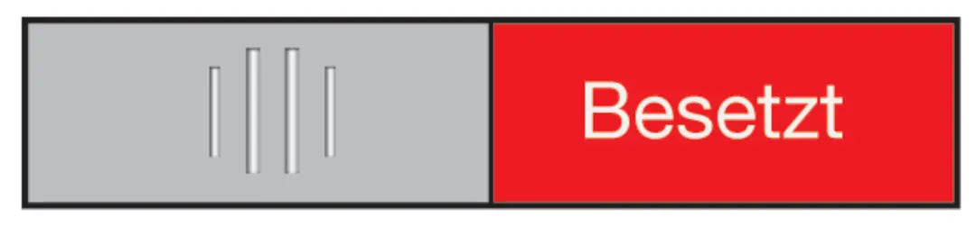 BEREC Türschild 27,4x102mm 314.081 Alu, Frei-Besetzt