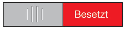 BEREC Türschild 27,4x102mm 314.081 Alu, Frei-Besetzt