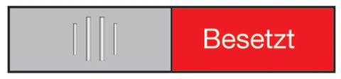 BEREC Türschild 27,4x102mm 314.081 Alu, Frei-Besetzt