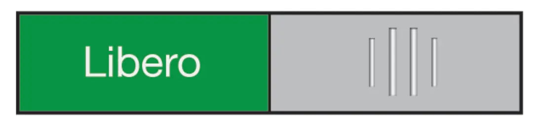 BEREC Türschild 27,4x102mm 314.083 Alu, Libero-Occupato